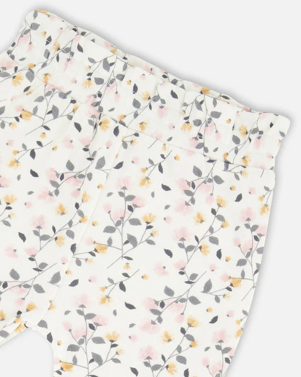 Organic Cotton Top And Printed Pants Set