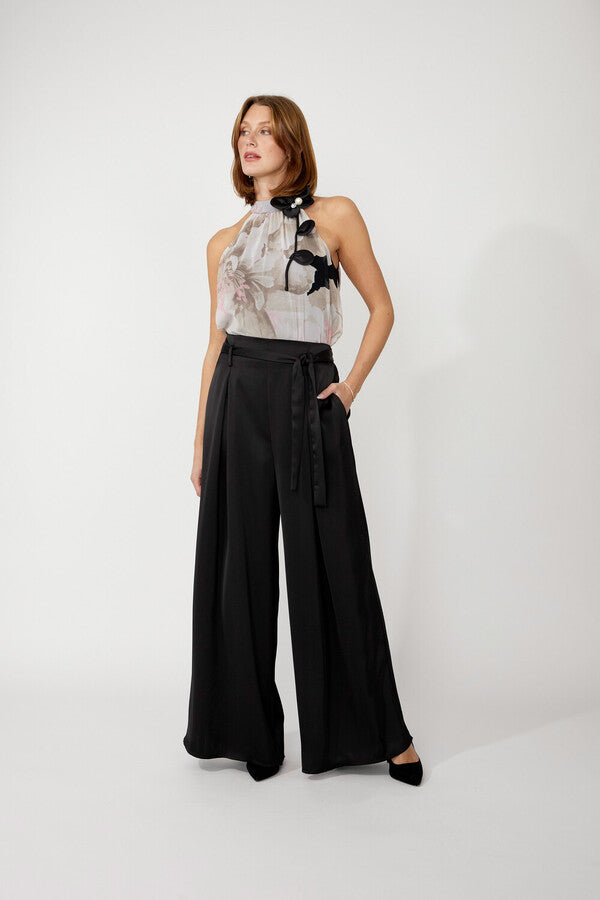 Satin Black Woven pant