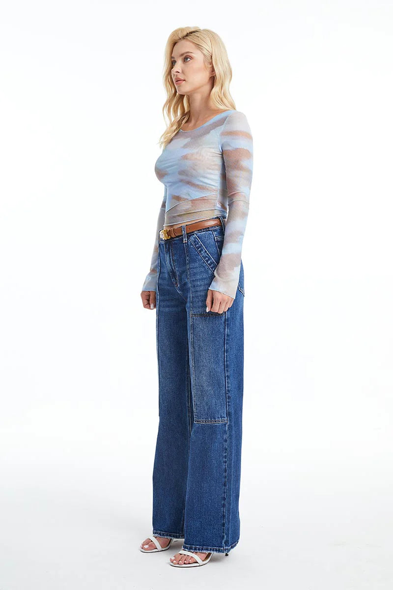High Rise Wide Leg Deep-sea