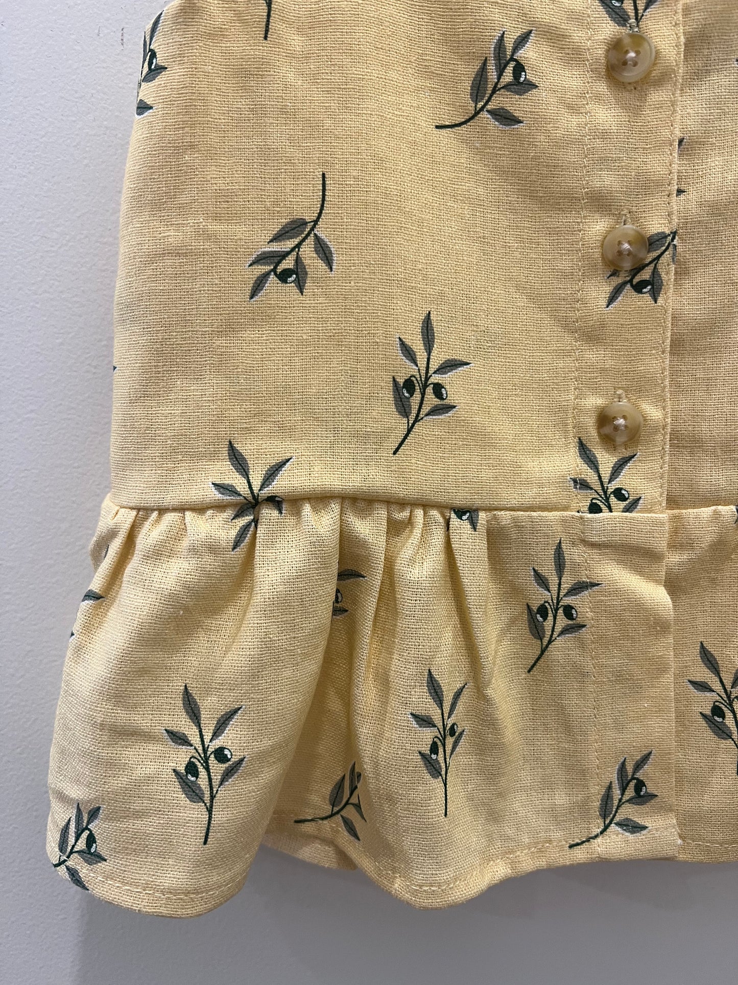Olive Branch Linen Tank Top