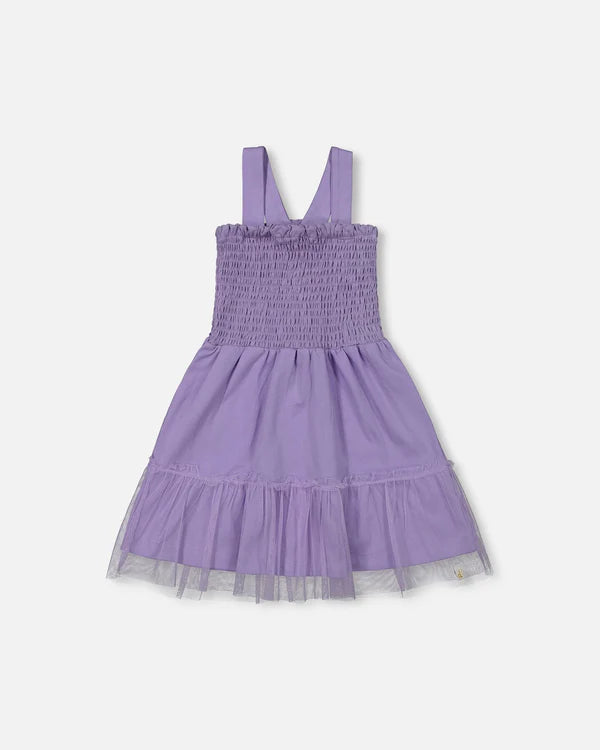 Lavender Mesh Frill Dress