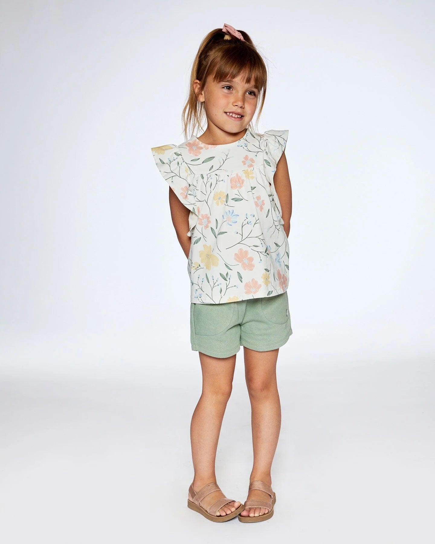Floral Frill Sleeve Top