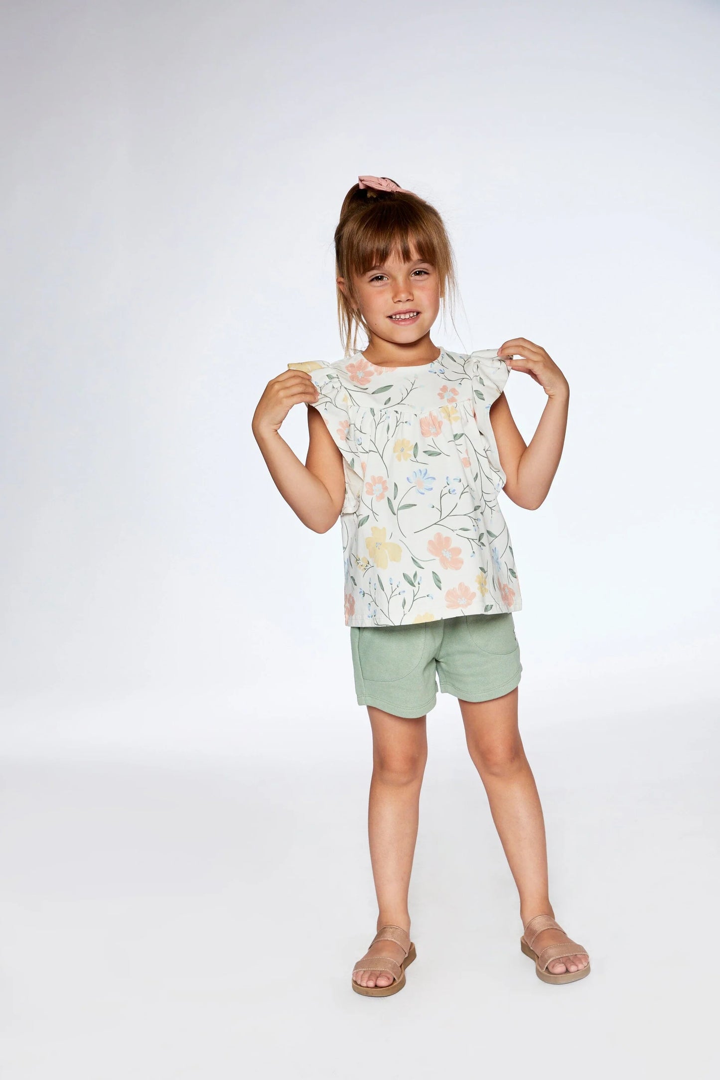 Floral Frill Sleeve Top
