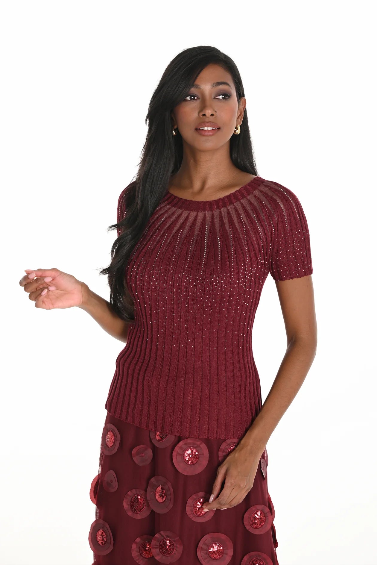 Frank Lyman Sparkle Knit Top
