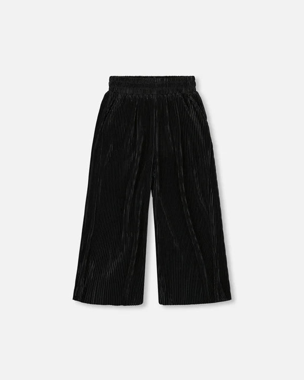 Wide Leg Pleated Jersey Pants