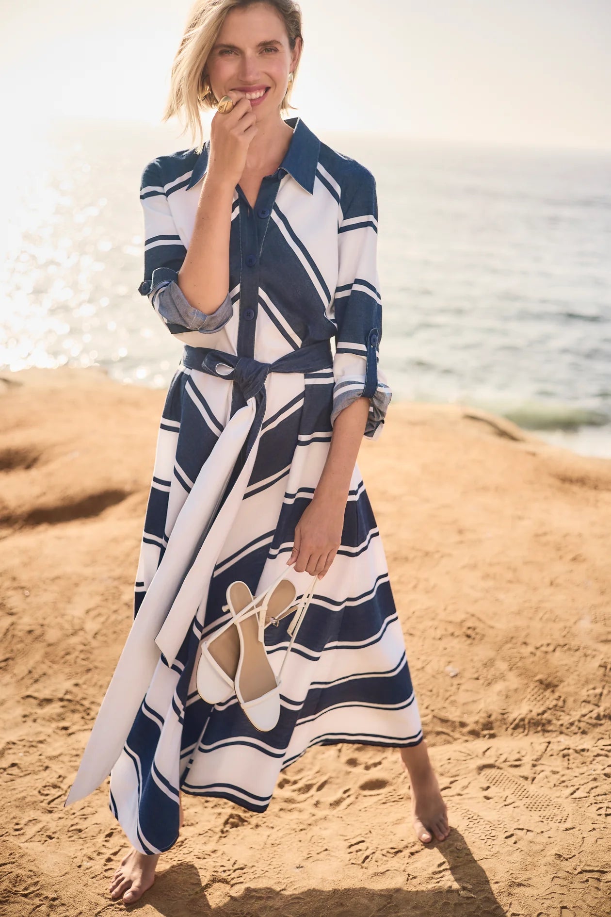 Contrast Colour Maxi Dress