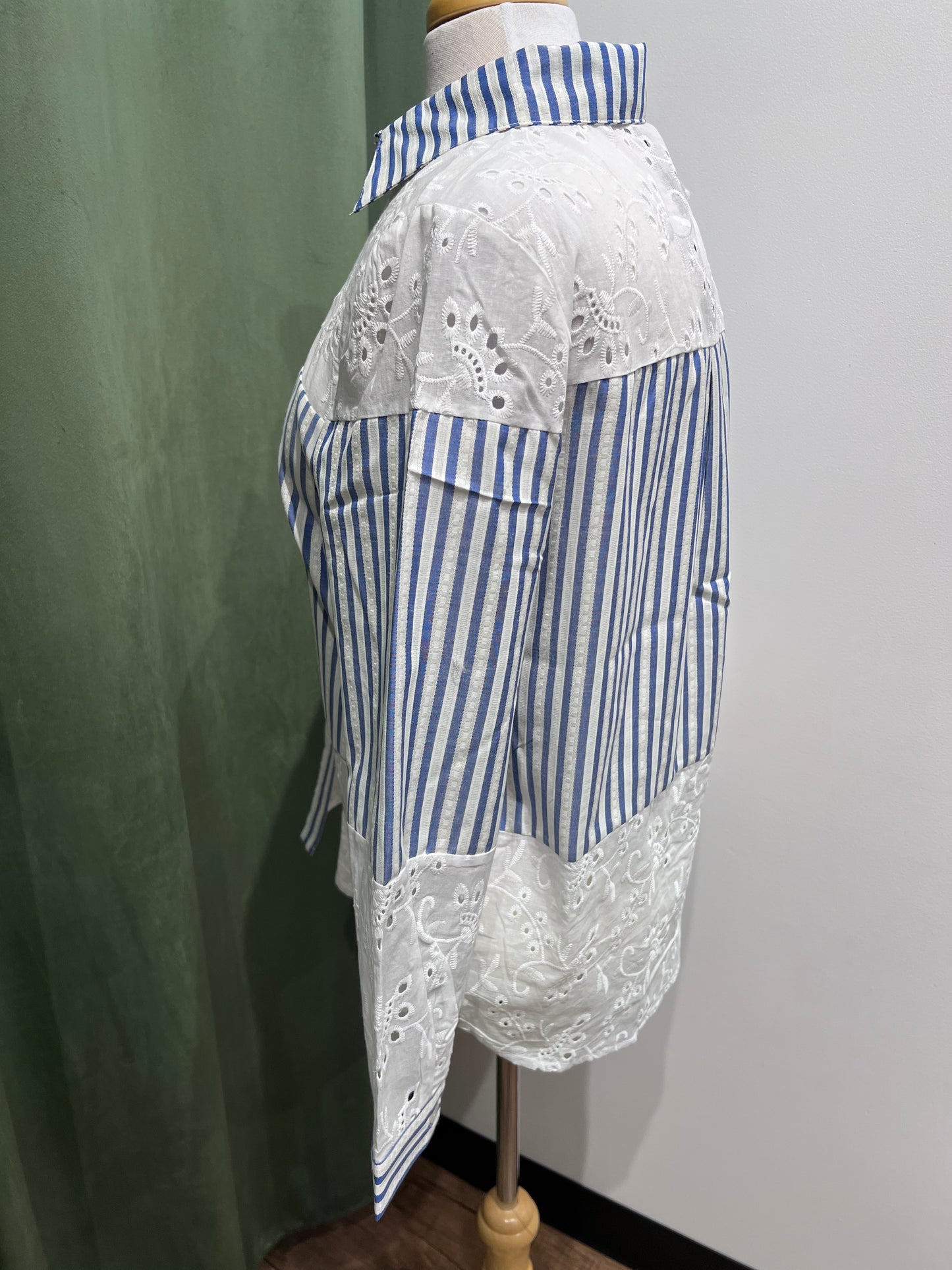 Eyelet Stripe Blouse