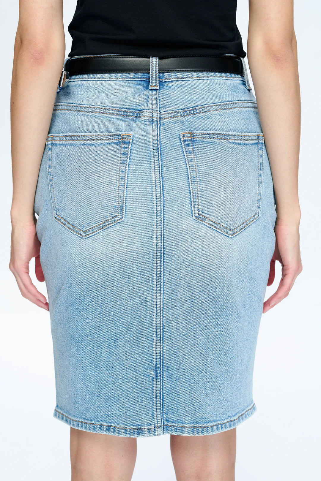 Tara Mid-Rise Slit Midi Skirt