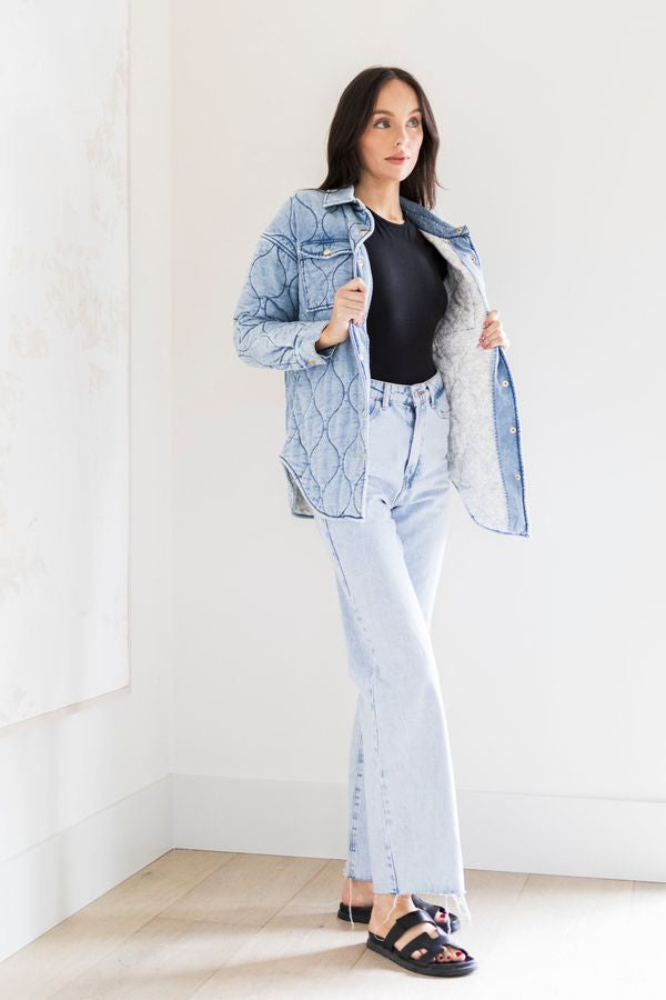 Leni Quilted Denim Jacket