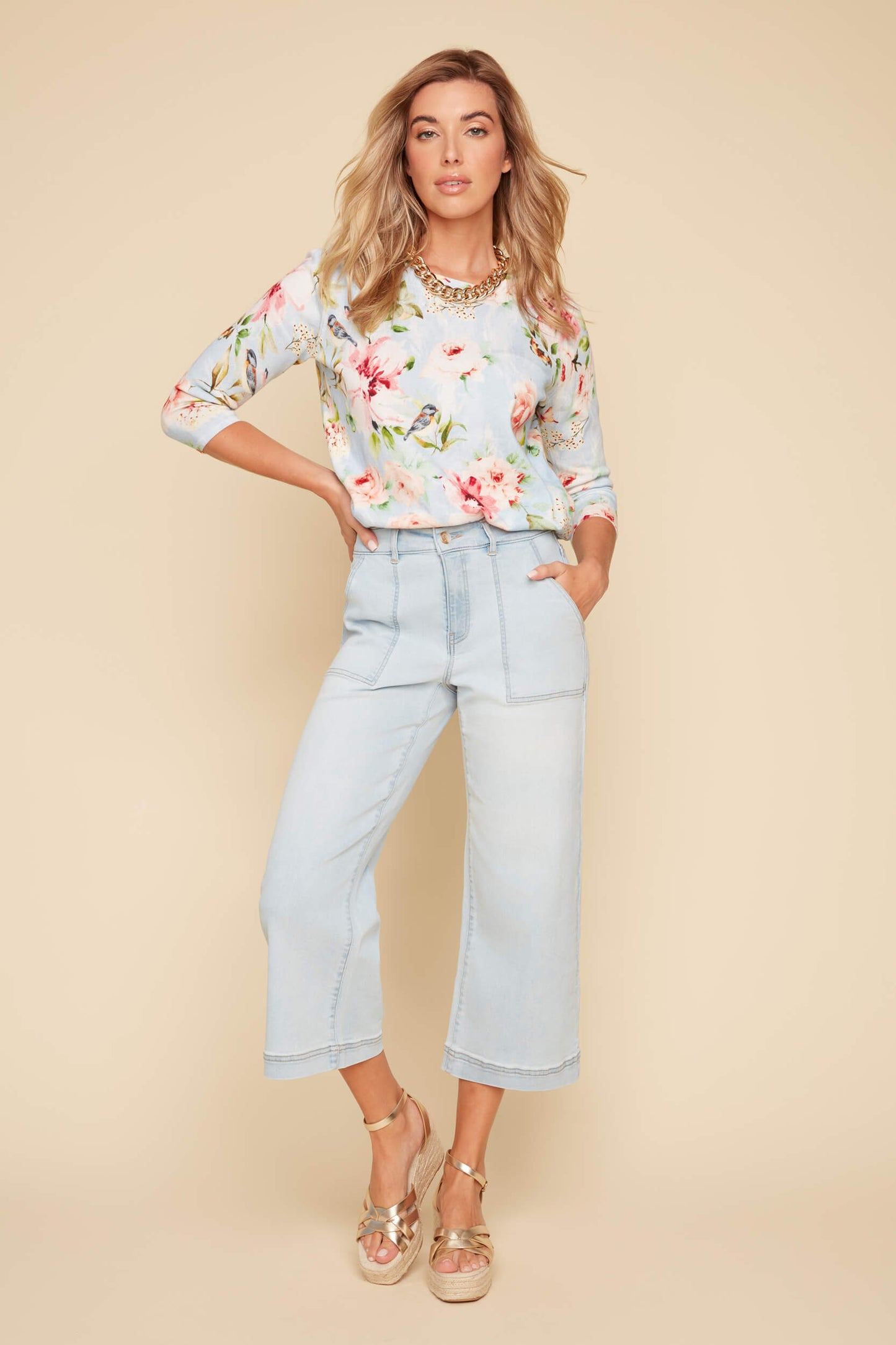 Cropped Jean with Front Pockets