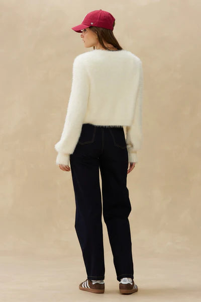 Fuzzy Button Down Cardigan
