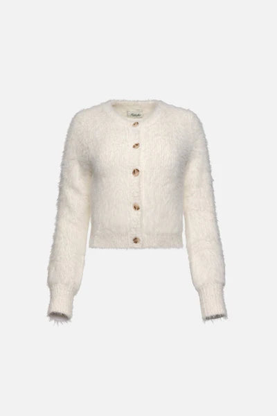 Fuzzy Button Down Cardigan
