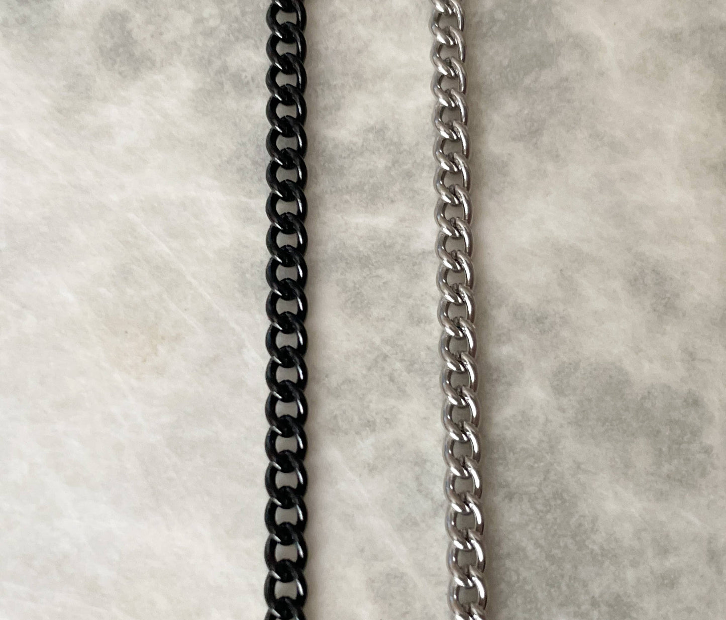 Curb Chain Necklace for Men - Men's Thin Cuban Chain