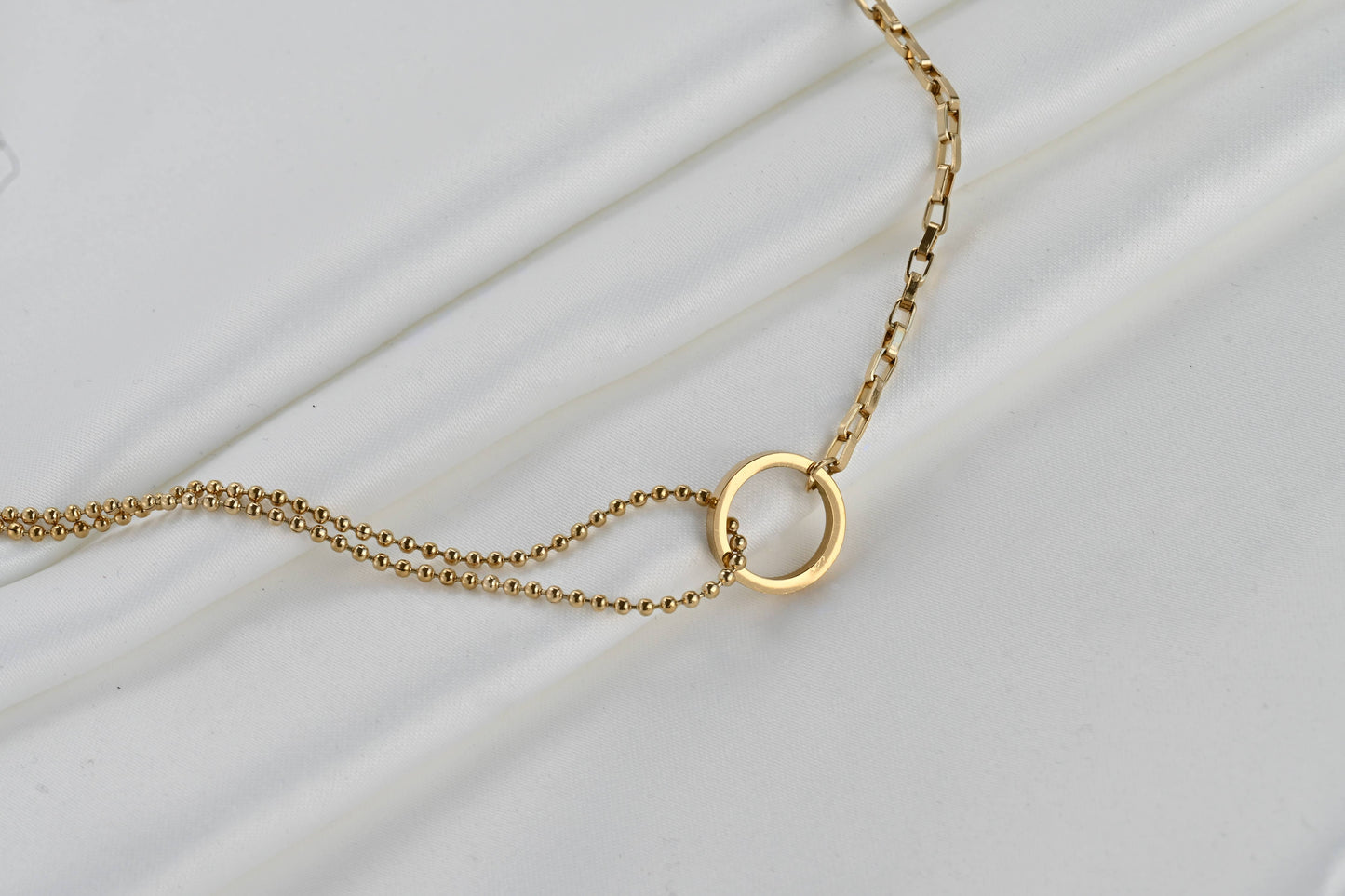 Circle Link Choker - Waterproof Asymmetrical Circle Choker