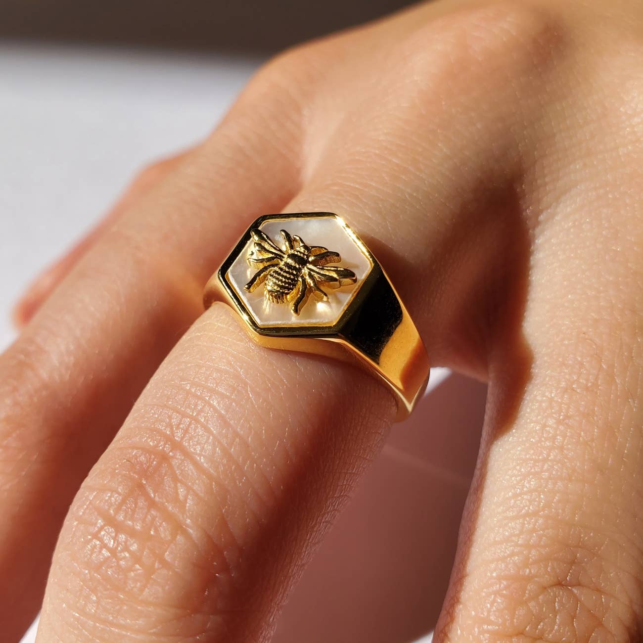 Signet Bee Ring