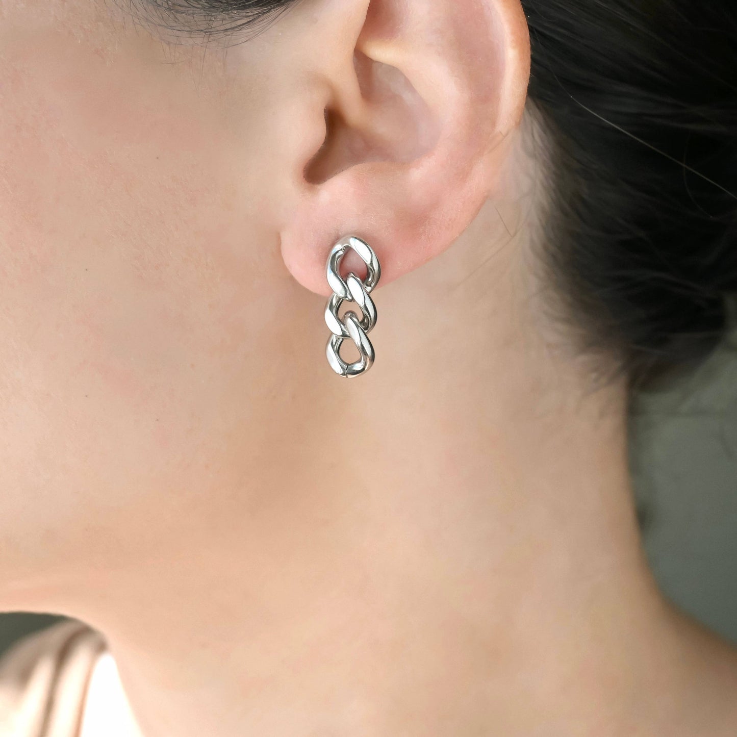 Curb Link Earrings - Waterproof Cuban Chain Earrings