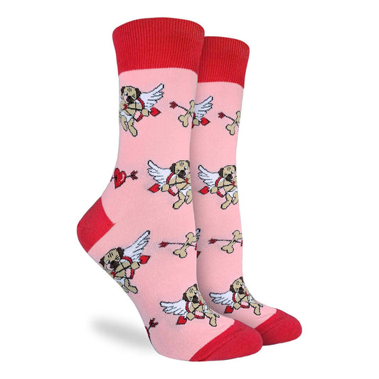 Women's Valentine's Day Cupid Pugs Socks