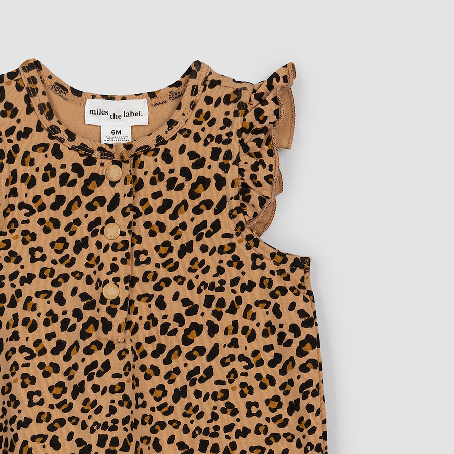 Leopard Sleeveless Playsuit Knit