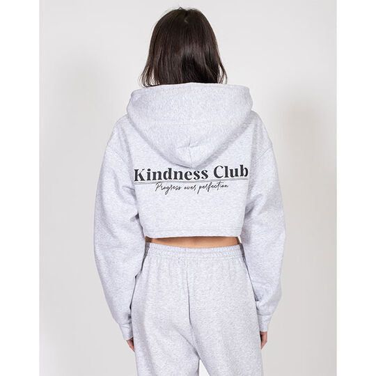 Brunette The Label Kindness Club Full Zip Super Crop Hoodie