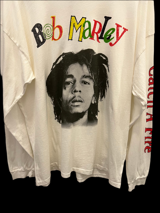 Bob Marley Catch A Fire Relaxed Long Sleeve