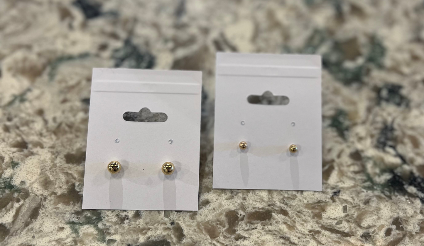 Gold Ball Earrings