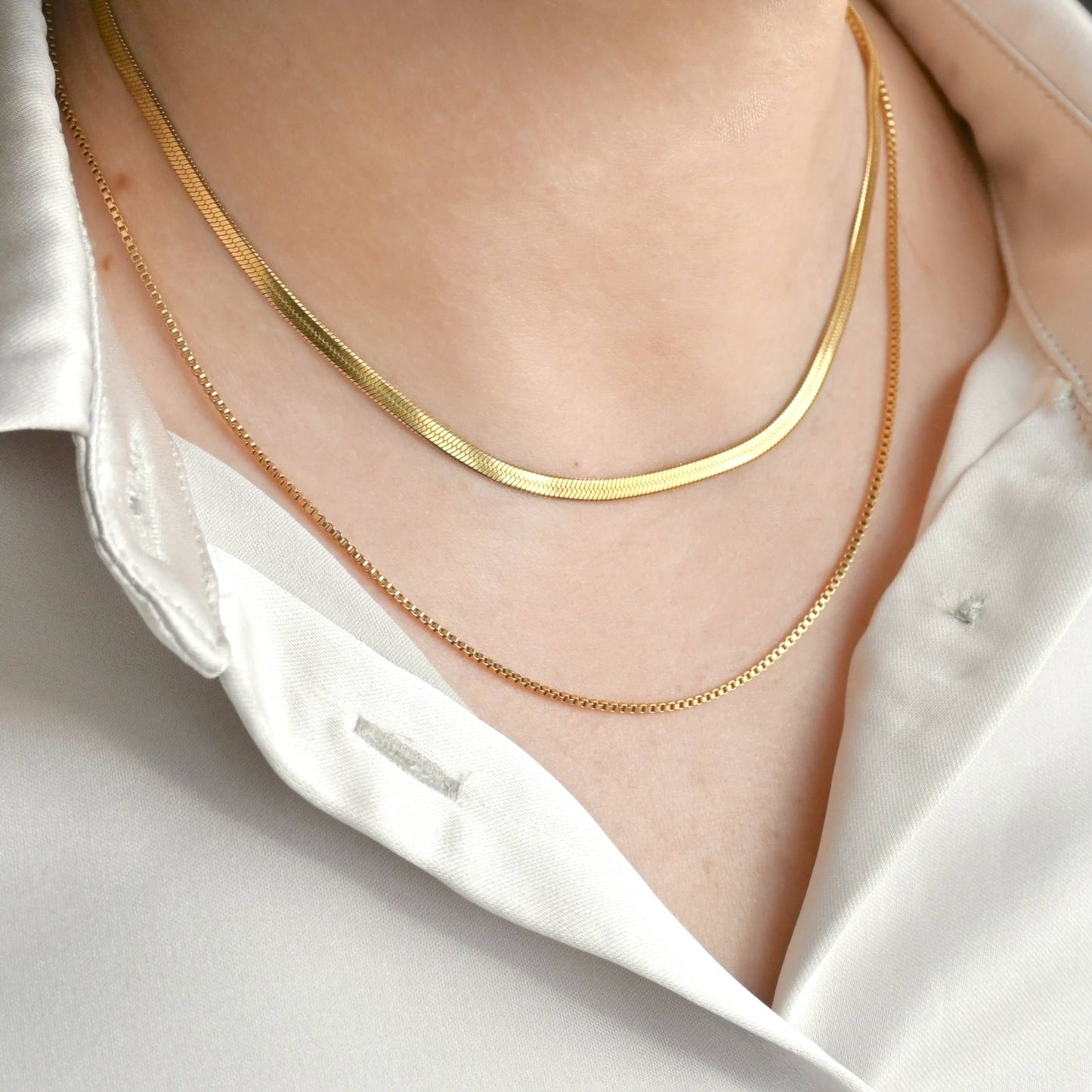 Dainty Gold Necklaces - 18k Gold PVD Plated Chains