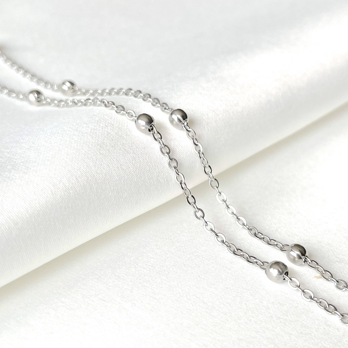 Satellite Chain Necklace - Tarnish-Free Beaded Gold Chain