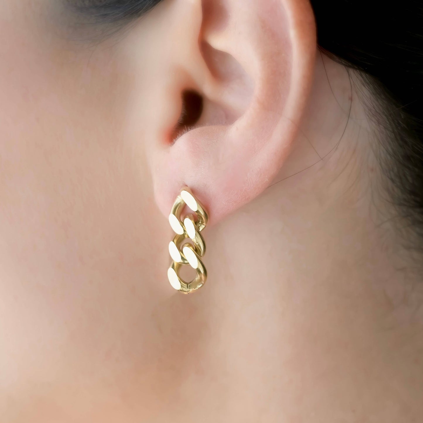 Curb Link Earrings - Waterproof Cuban Chain Earrings