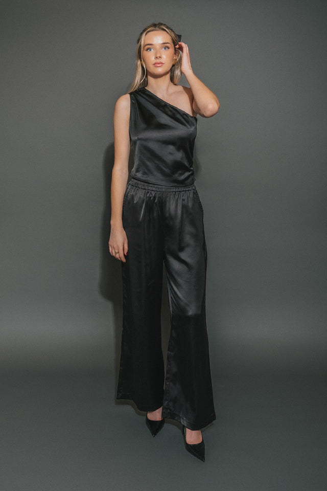 Satin Straight Leg Pant