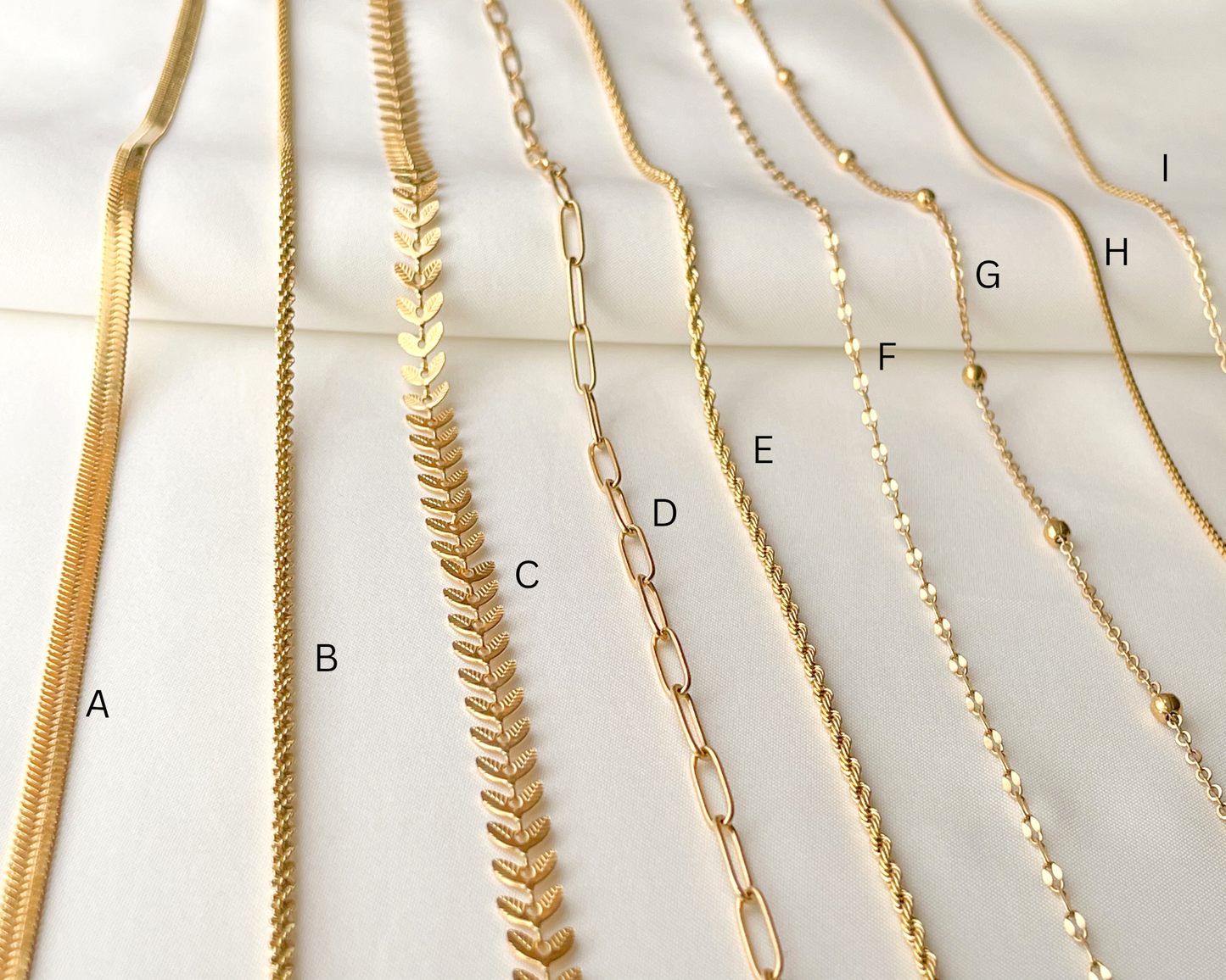 Dainty Gold Necklaces - 18k Gold PVD Plated Chains