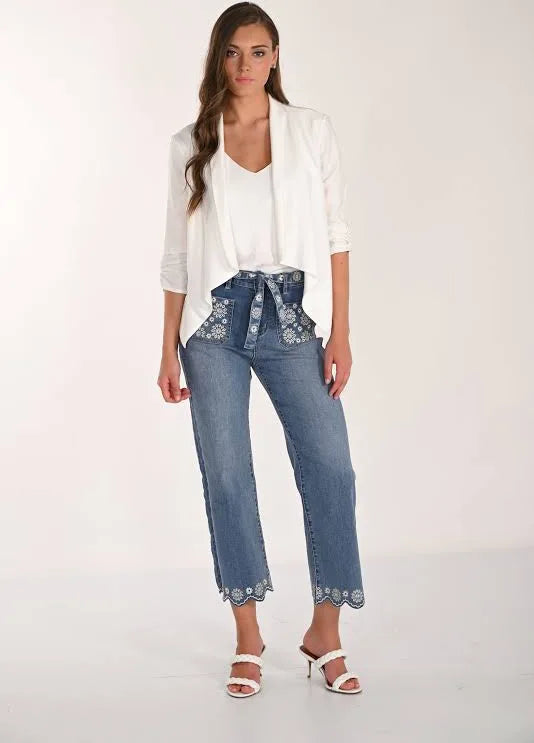 Floral denim