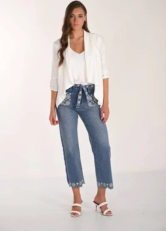 Floral denim