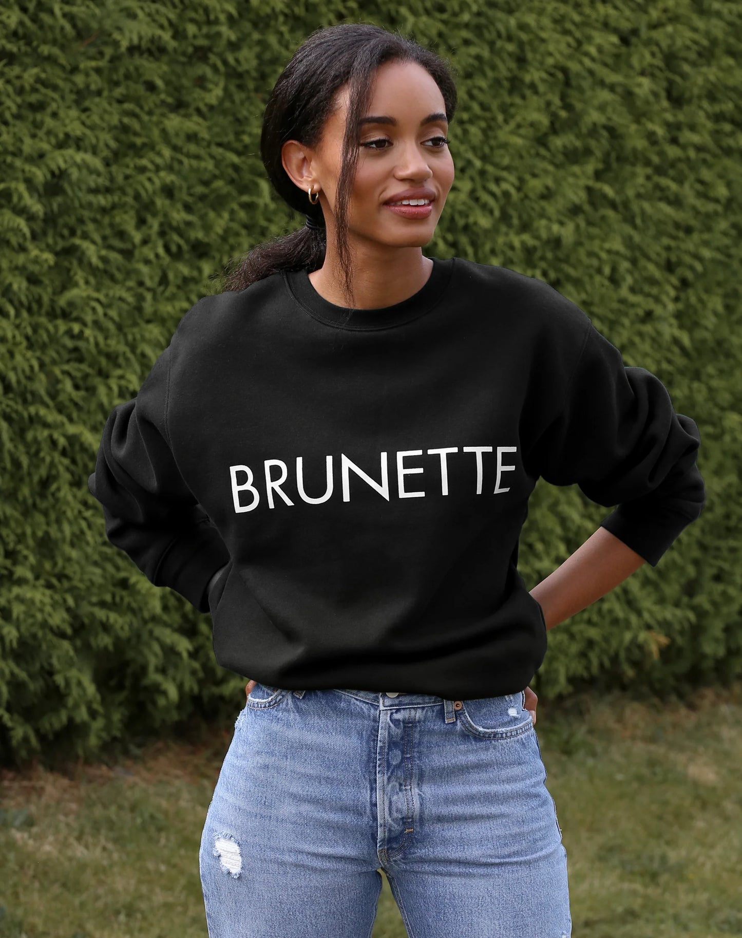 The "BRUNETTE" Classic Crew Neck Sweatshirt