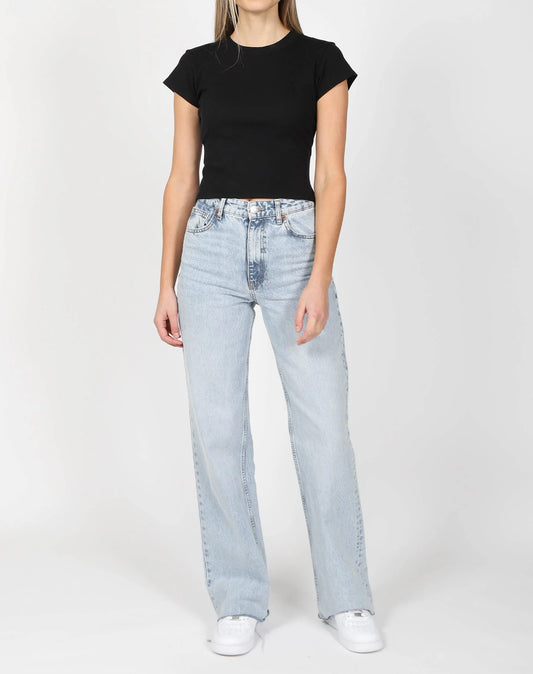 Ribbed Cropped Fitted Shirt