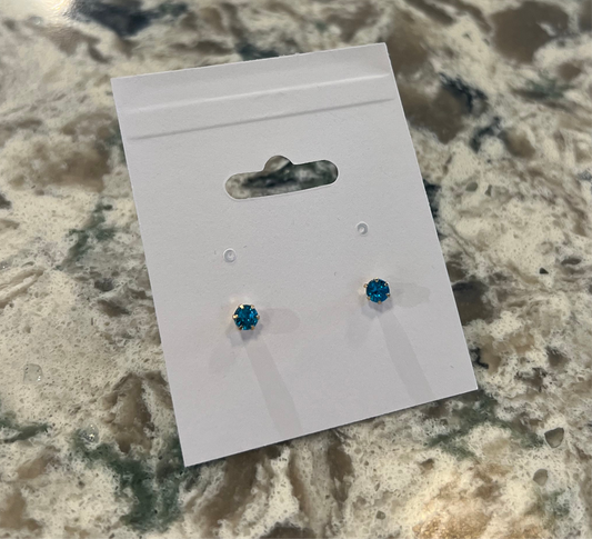Blue Stud Earrings