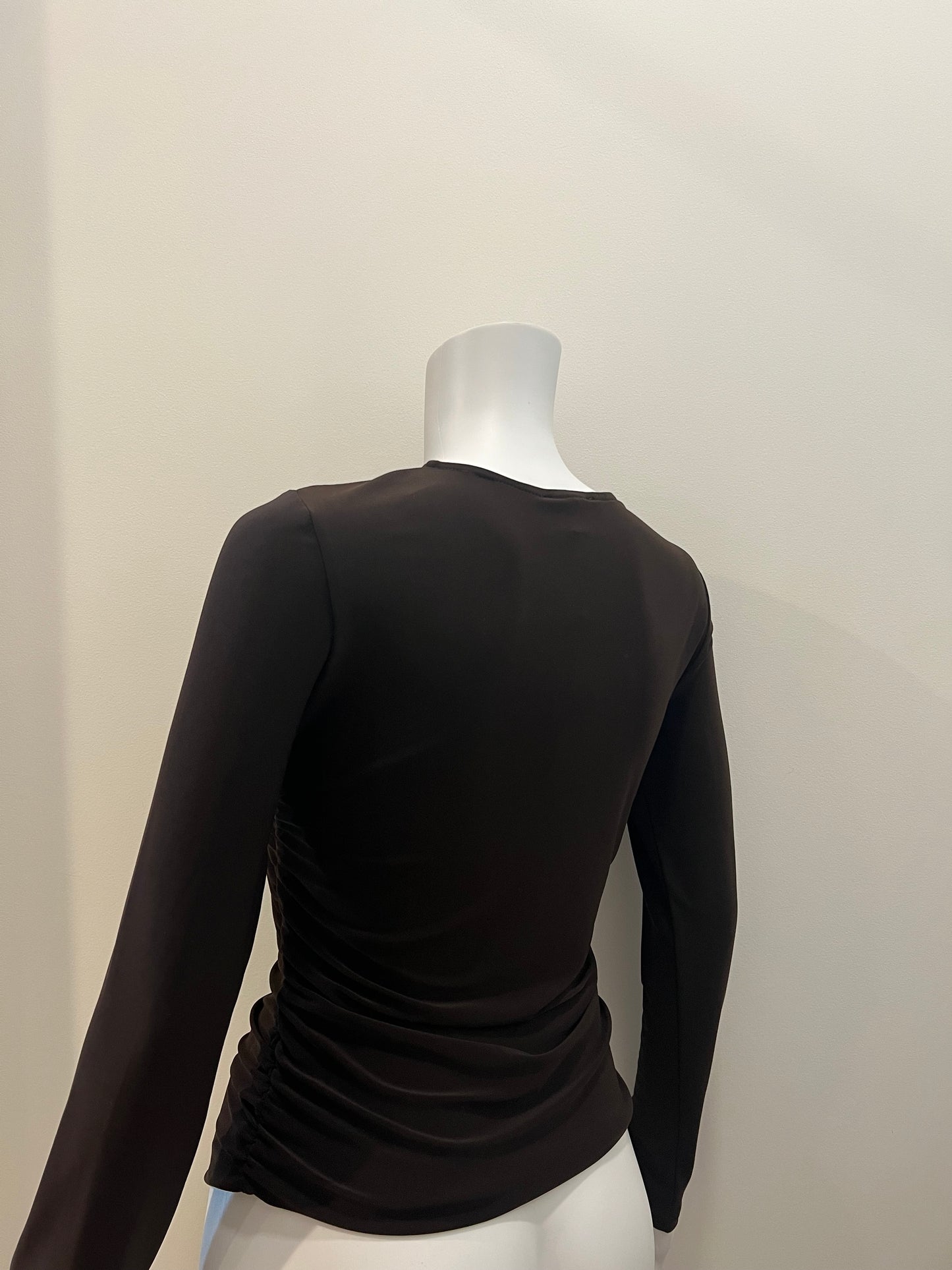 Top knotted Long Sleeve Blouse