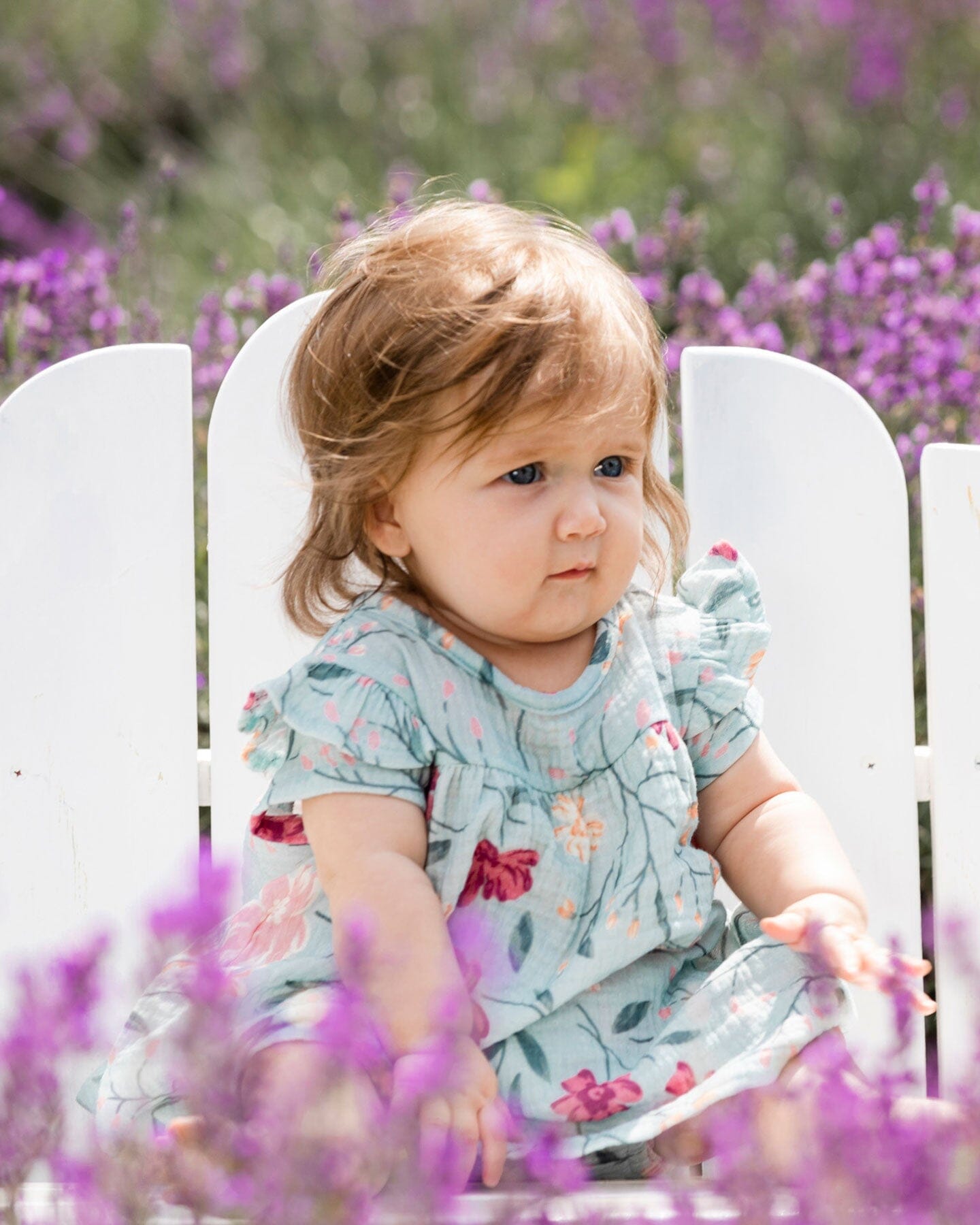 Dress & Bloomers Set Printed Flowers Muslin