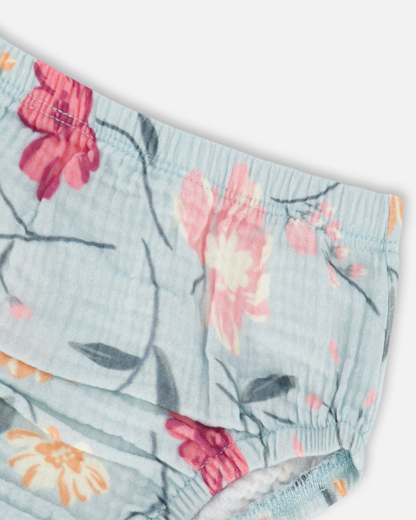 Dress & Bloomers Set Printed Flowers Muslin