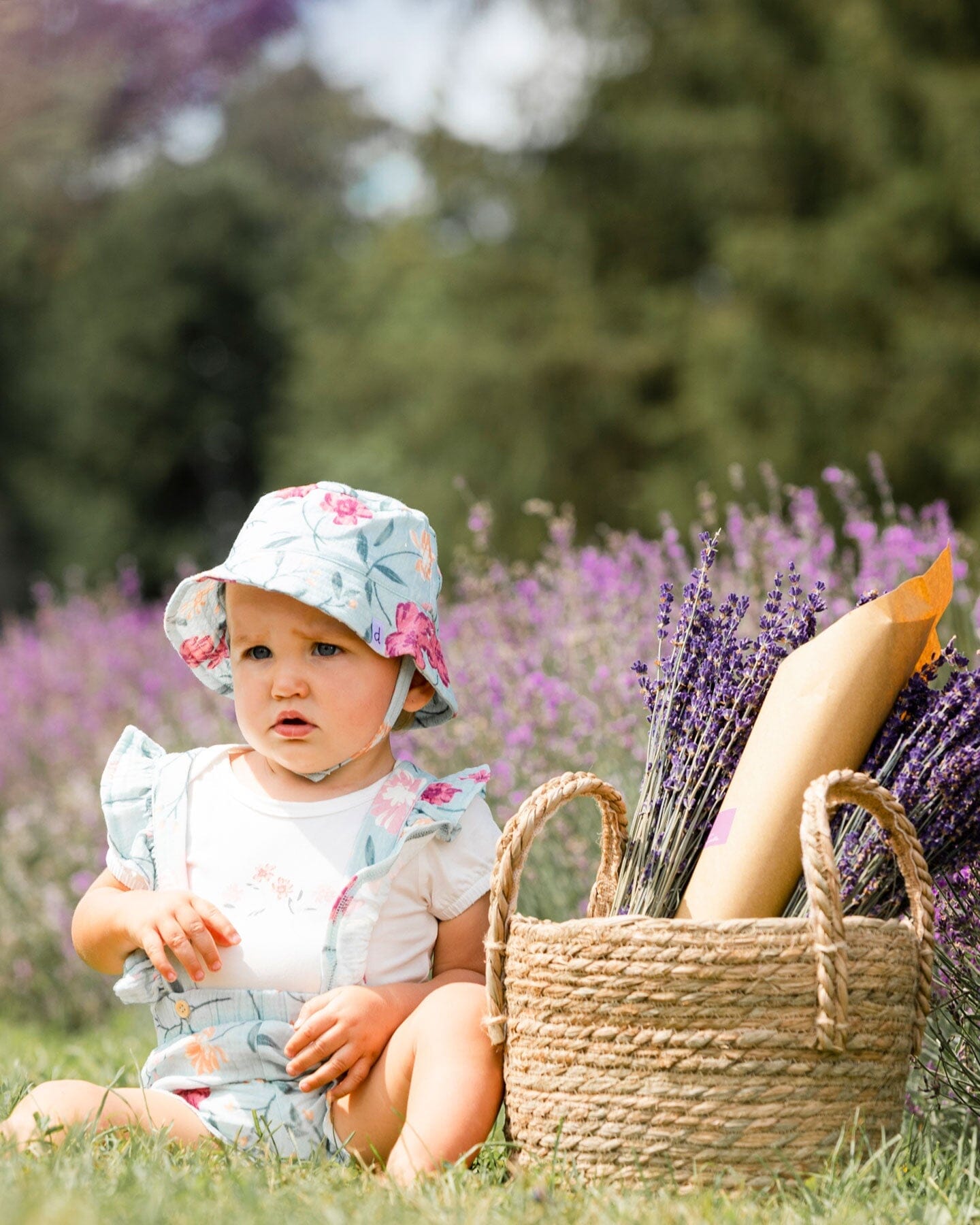 Onesie Organic Cotton & Shortall Printed Flowers Muslin