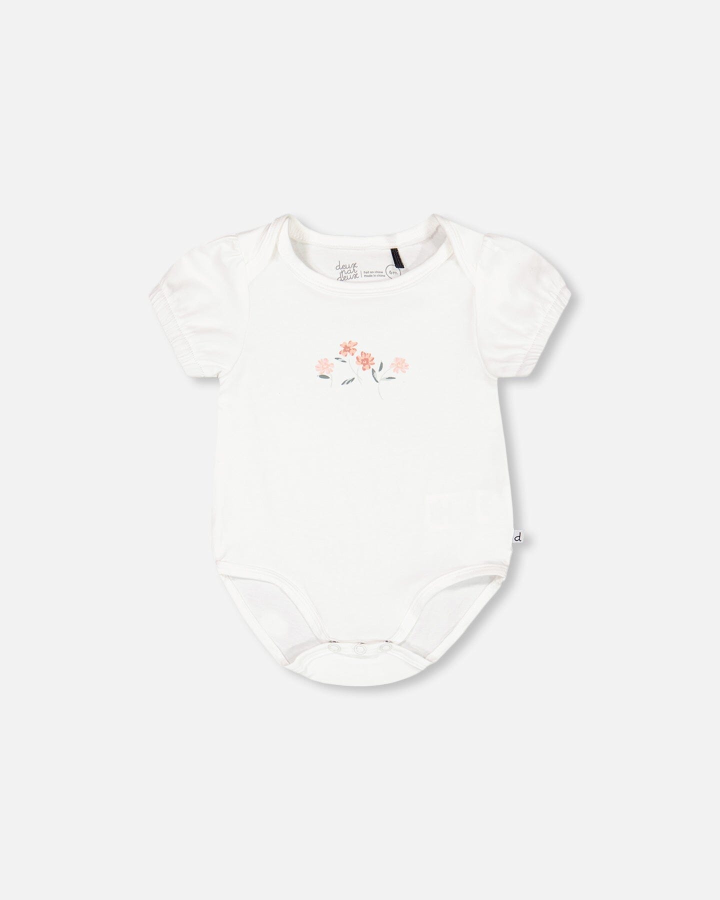 Onesie Organic Cotton & Shortall Printed Flowers Muslin