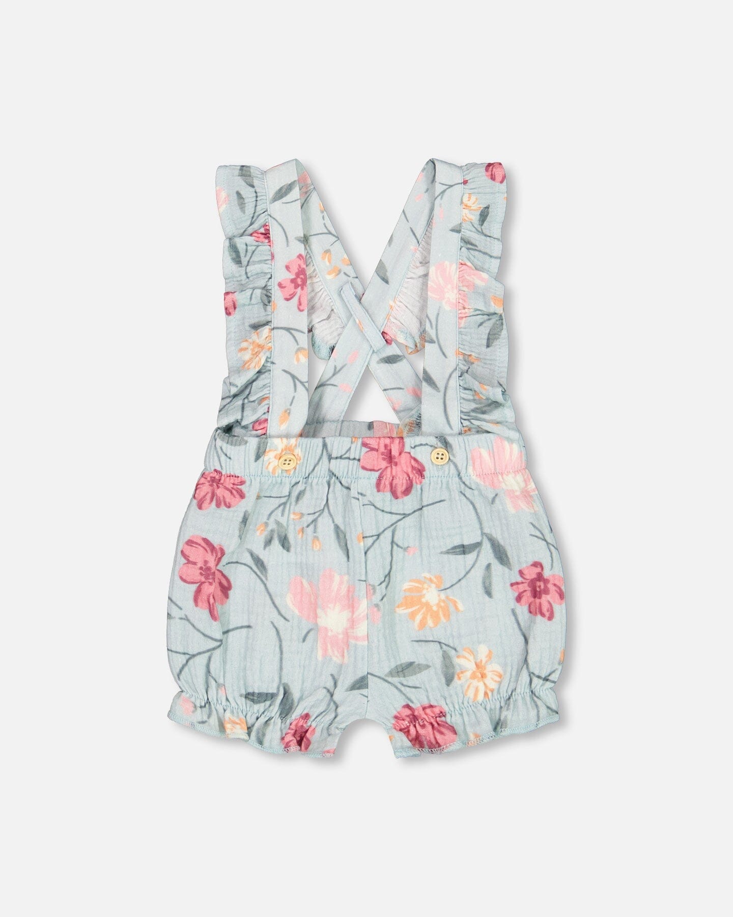 Onesie Organic Cotton & Shortall Printed Flowers Muslin