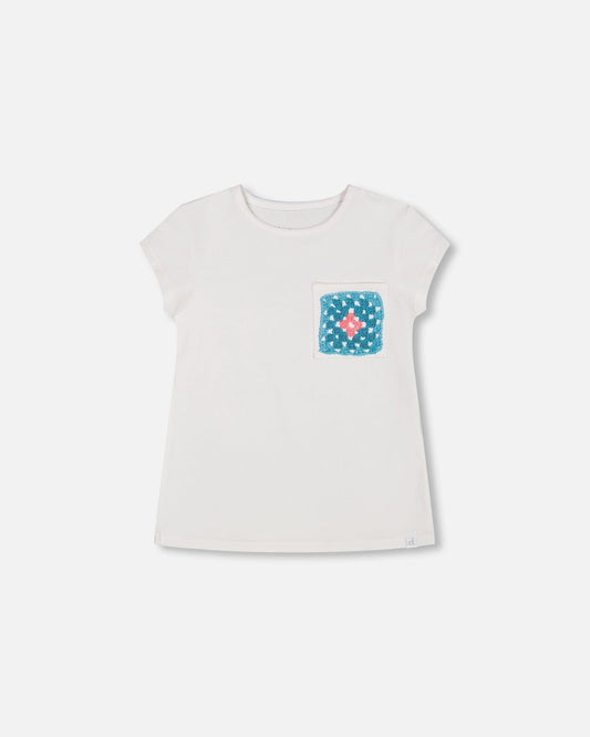 Top With Crochet Print Pocket (Child)