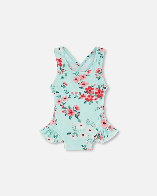 One Piece Swimsuit Printed Flowers (Baby)