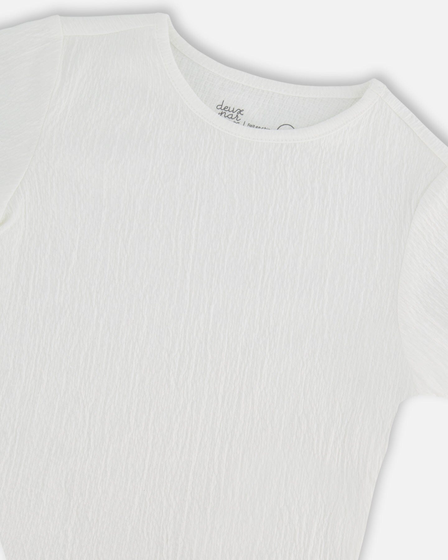 Crinkle Jersey Top Off White (Child)