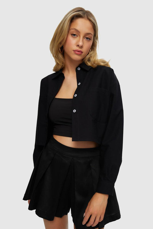 Cropped Oxford Shirt