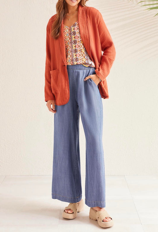 Unlined Shawl Collar Blazer