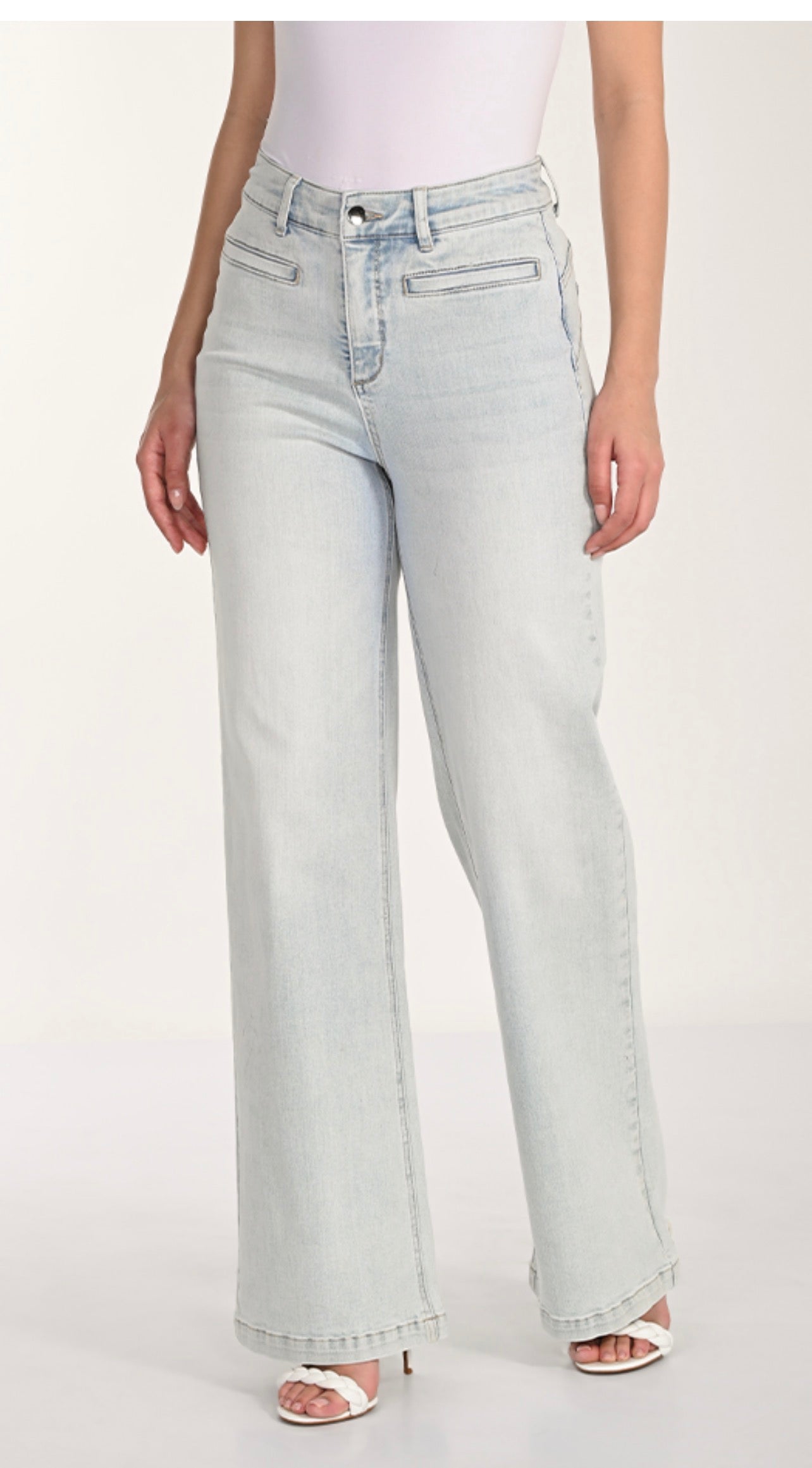 Straight Leg Denim Pants