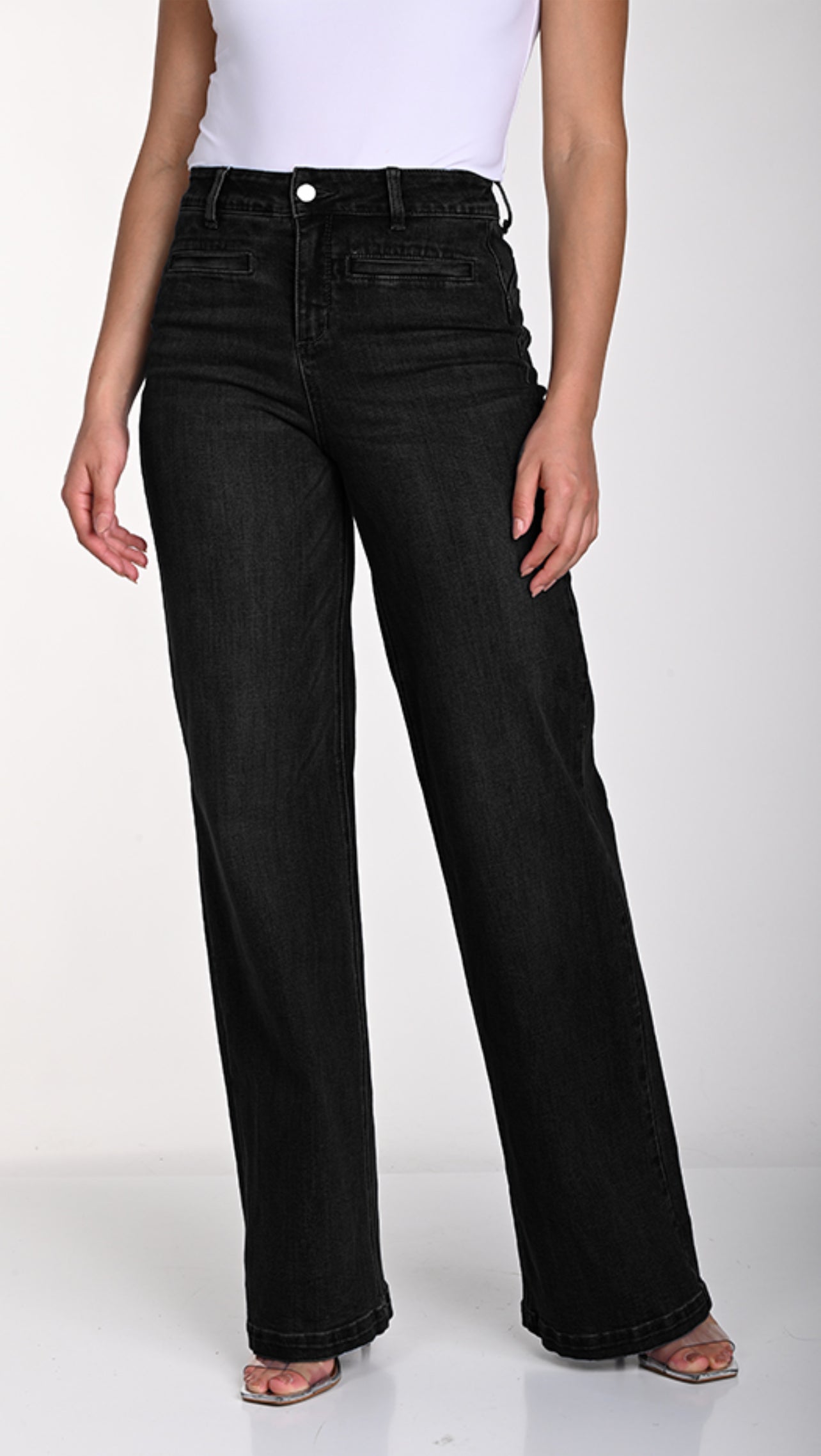 Straight Leg Denim Pants
