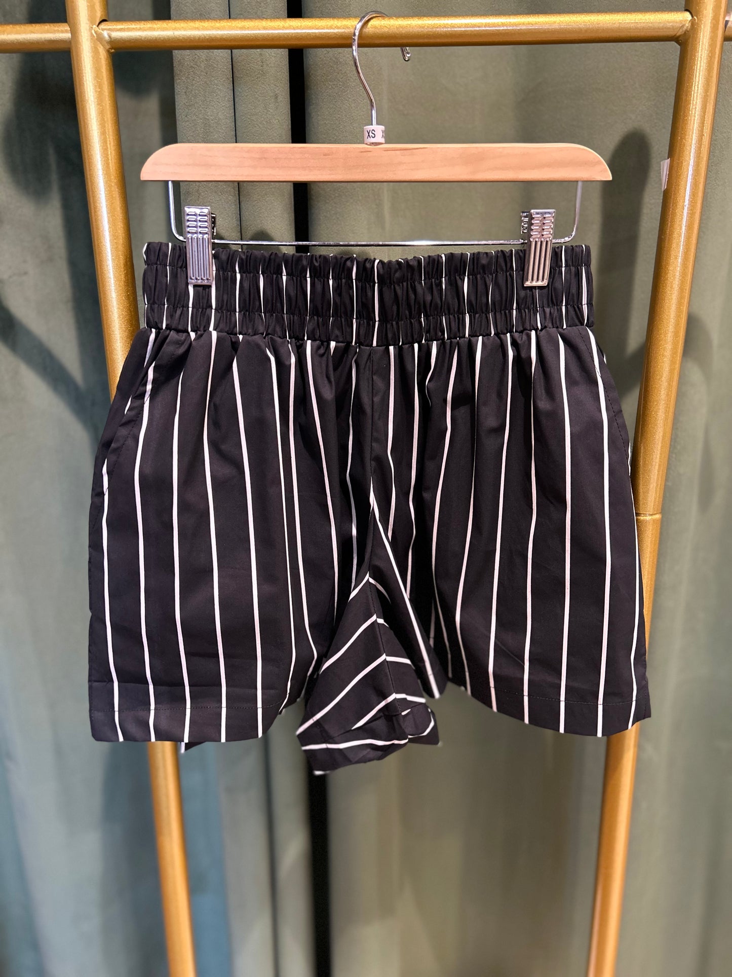 Striped High Waist Short