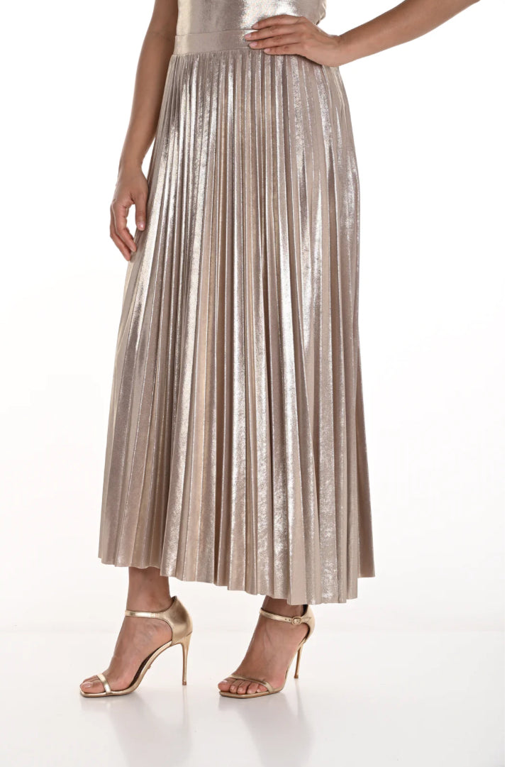 Gold Pleated Skirt